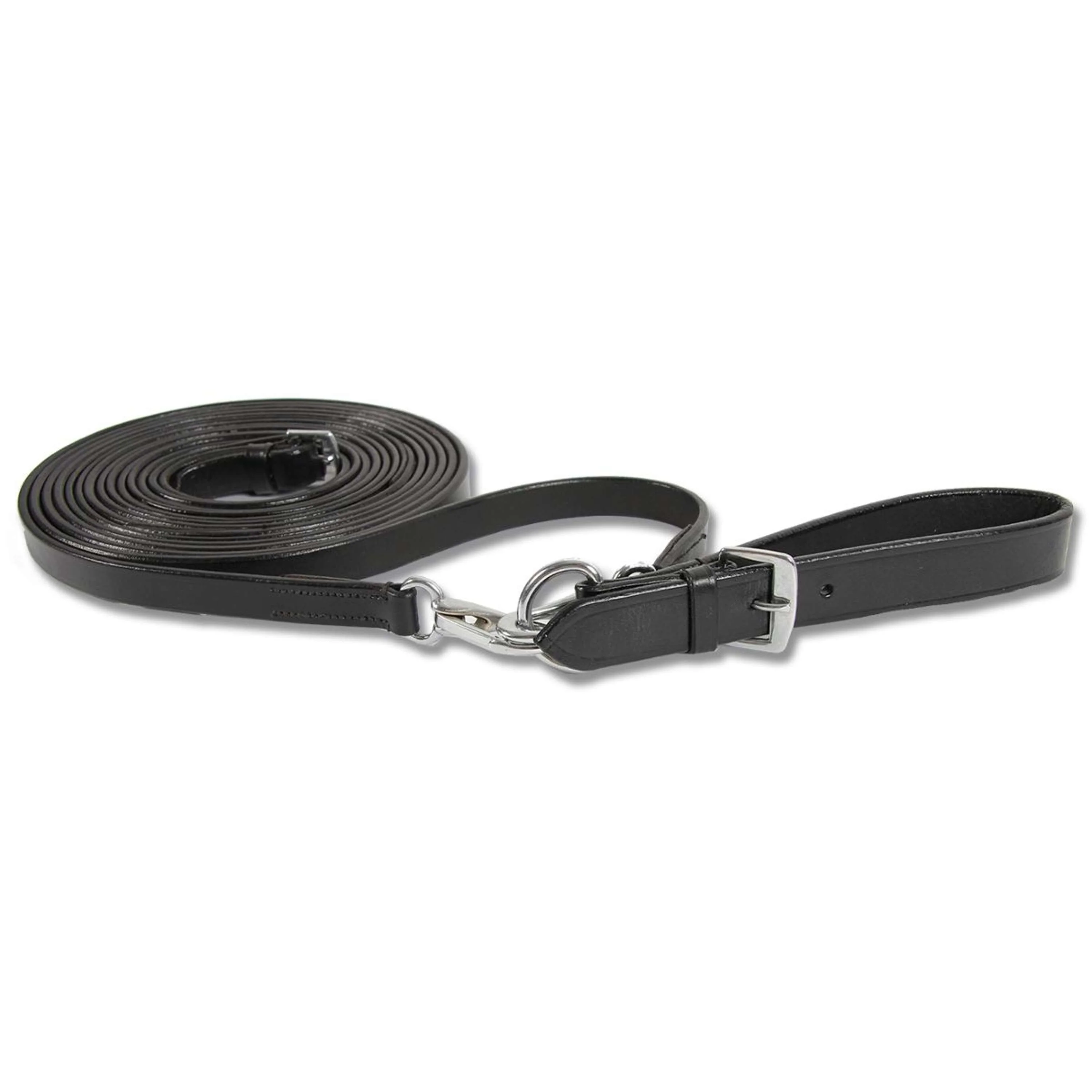 Star Longues Rênes 15mm Cuir Noir