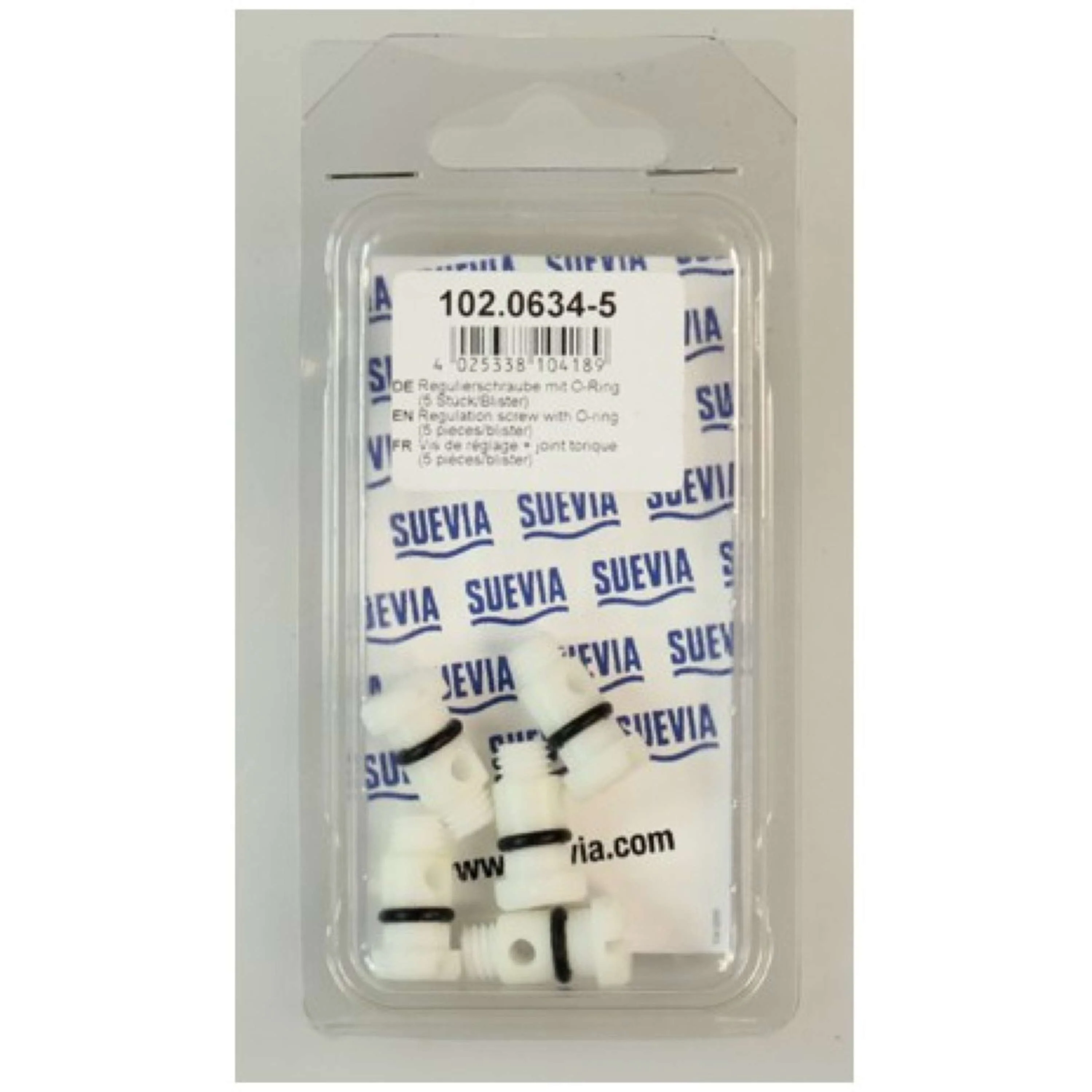 Suevia vis de réglage avec joint torique 5 pièces Blanc