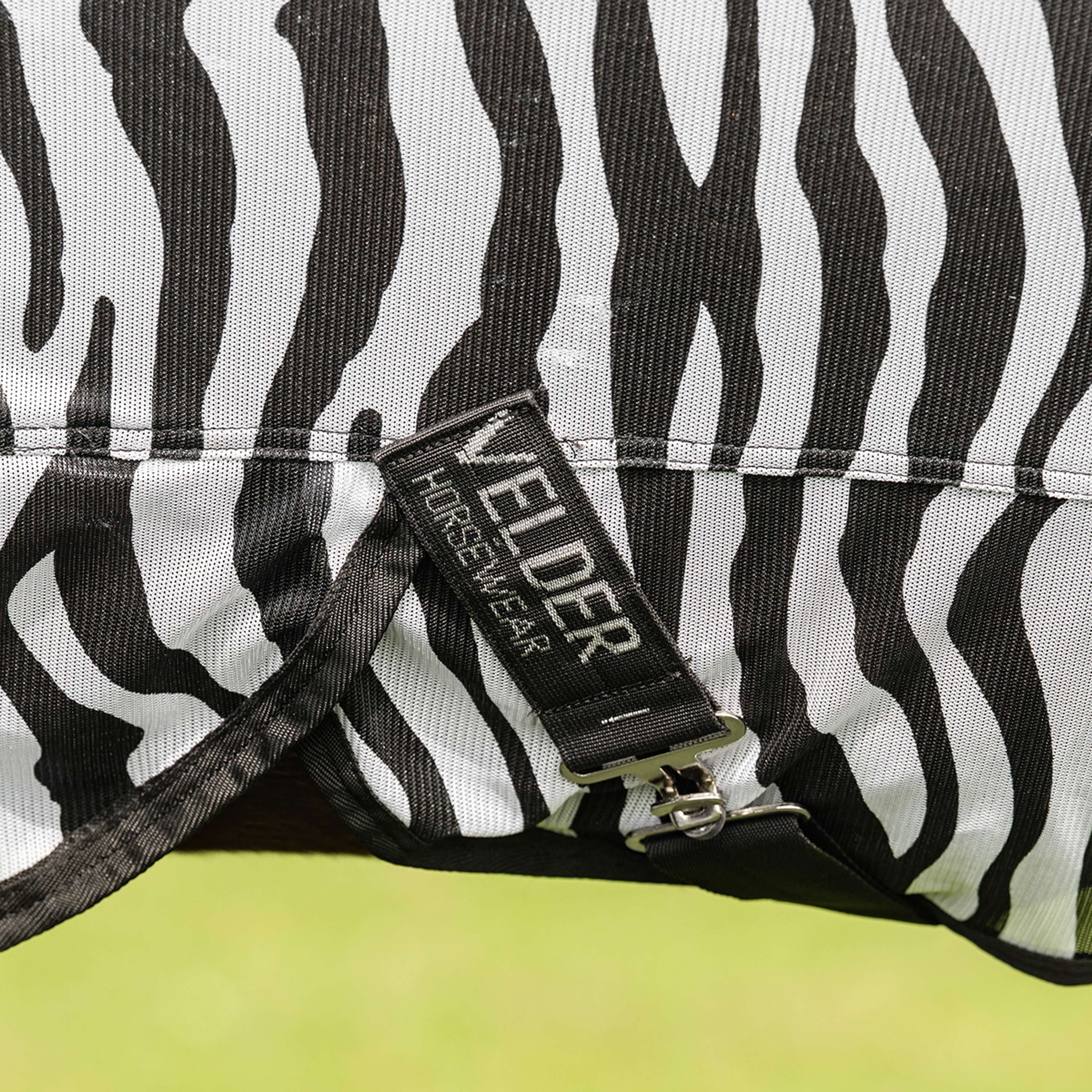 Velder Horsewear Couverture Anti-Mouches avec Couvre-cou Zebra Noir/Blanc - Image 11