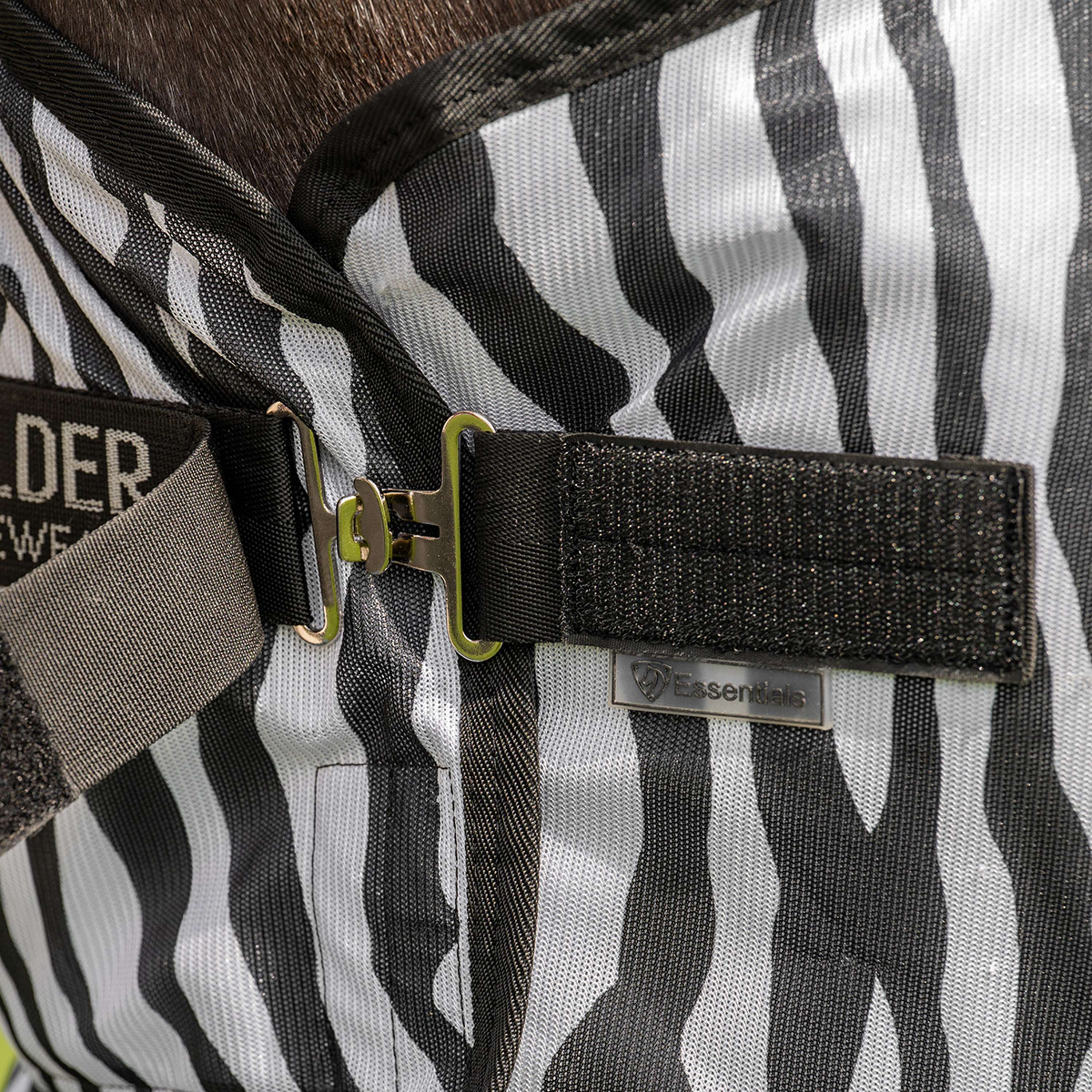 Velder Horsewear Couverture Anti-Mouches avec Couvre-cou Zebra Noir/Blanc - Image 6