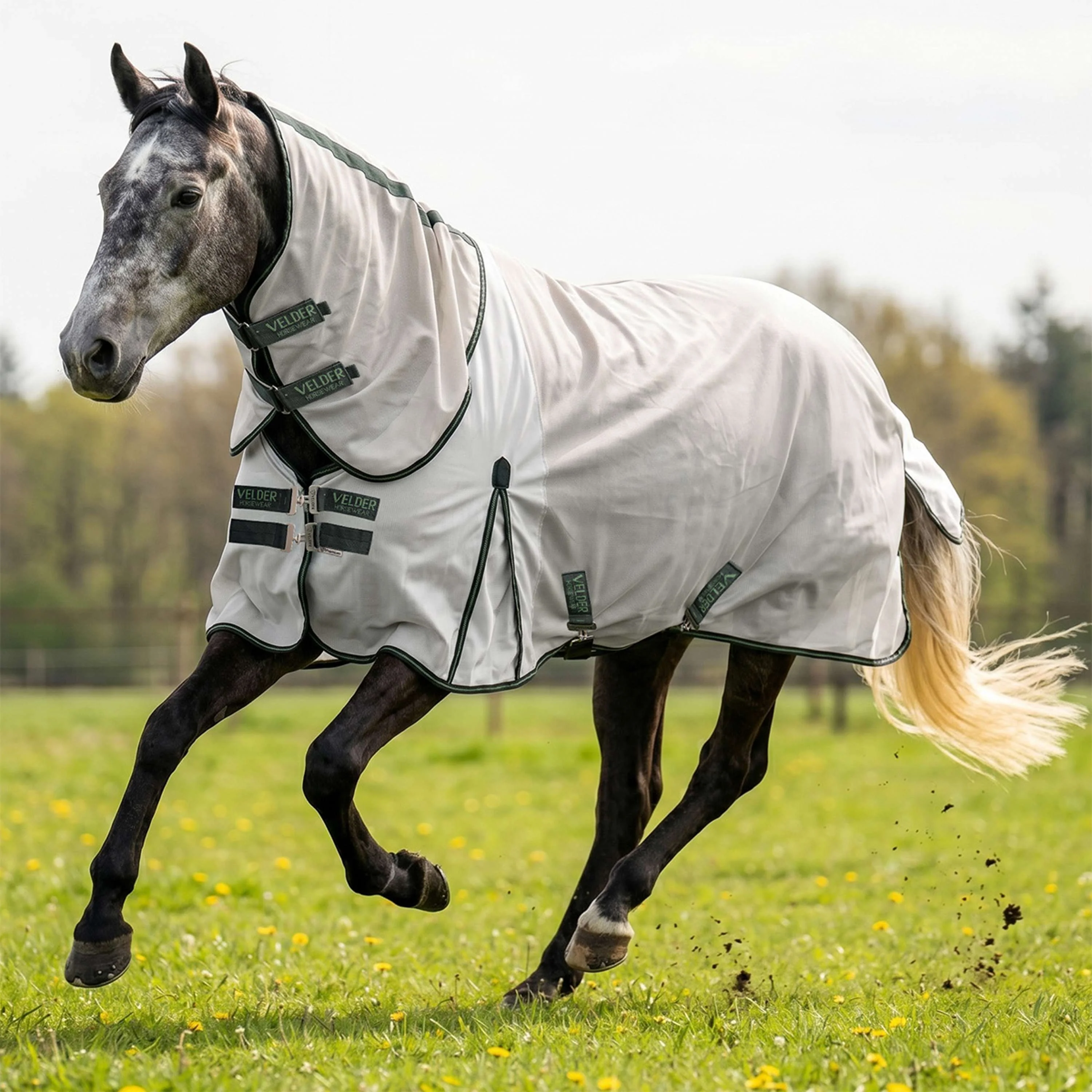 Velder Horsewear Couverture Anti-Mouches Guardian AirMesh Silver Mist