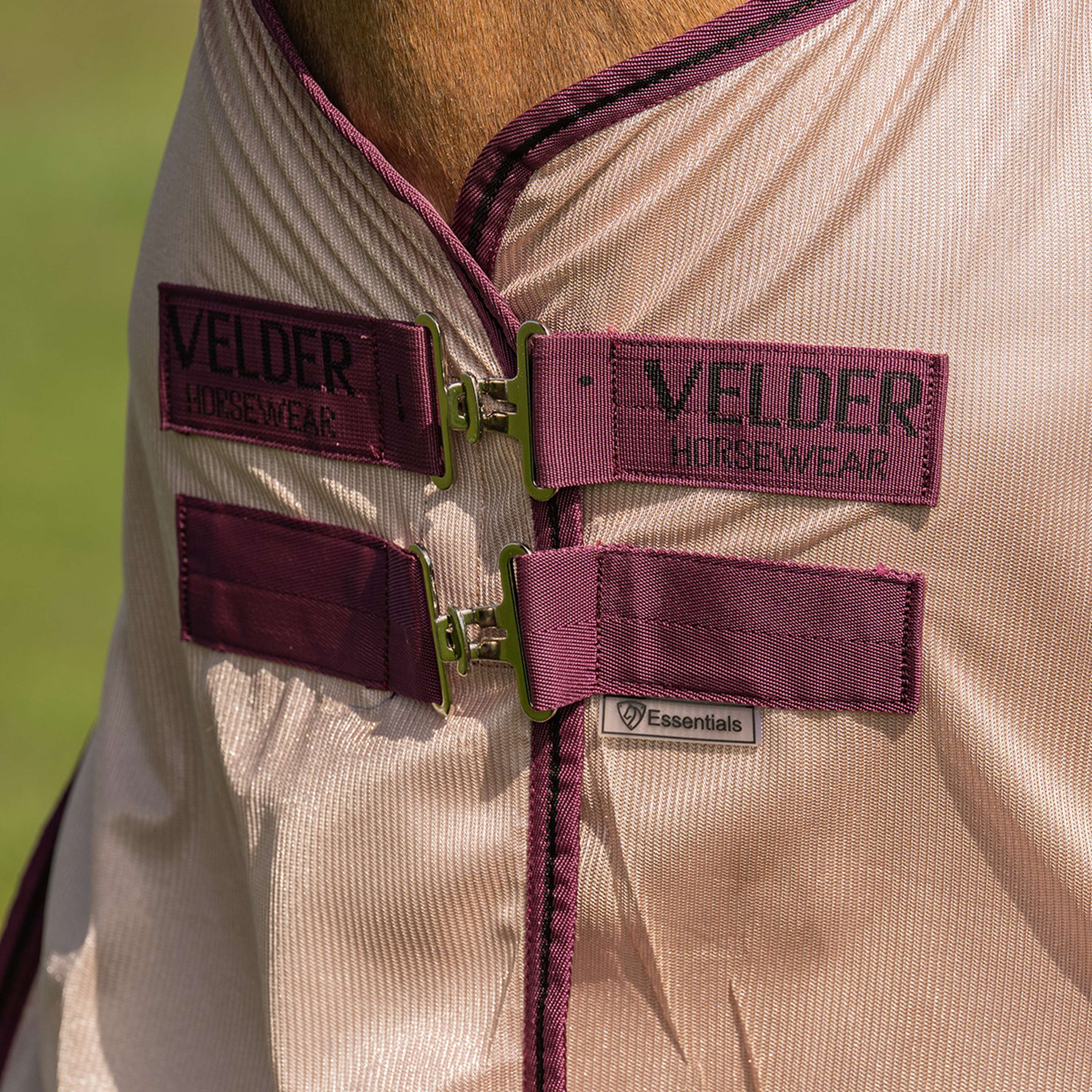 Velder Horsewear Couverture Anti-Mouches Mesh avec Couvre-cou Earth Grey - Image 3