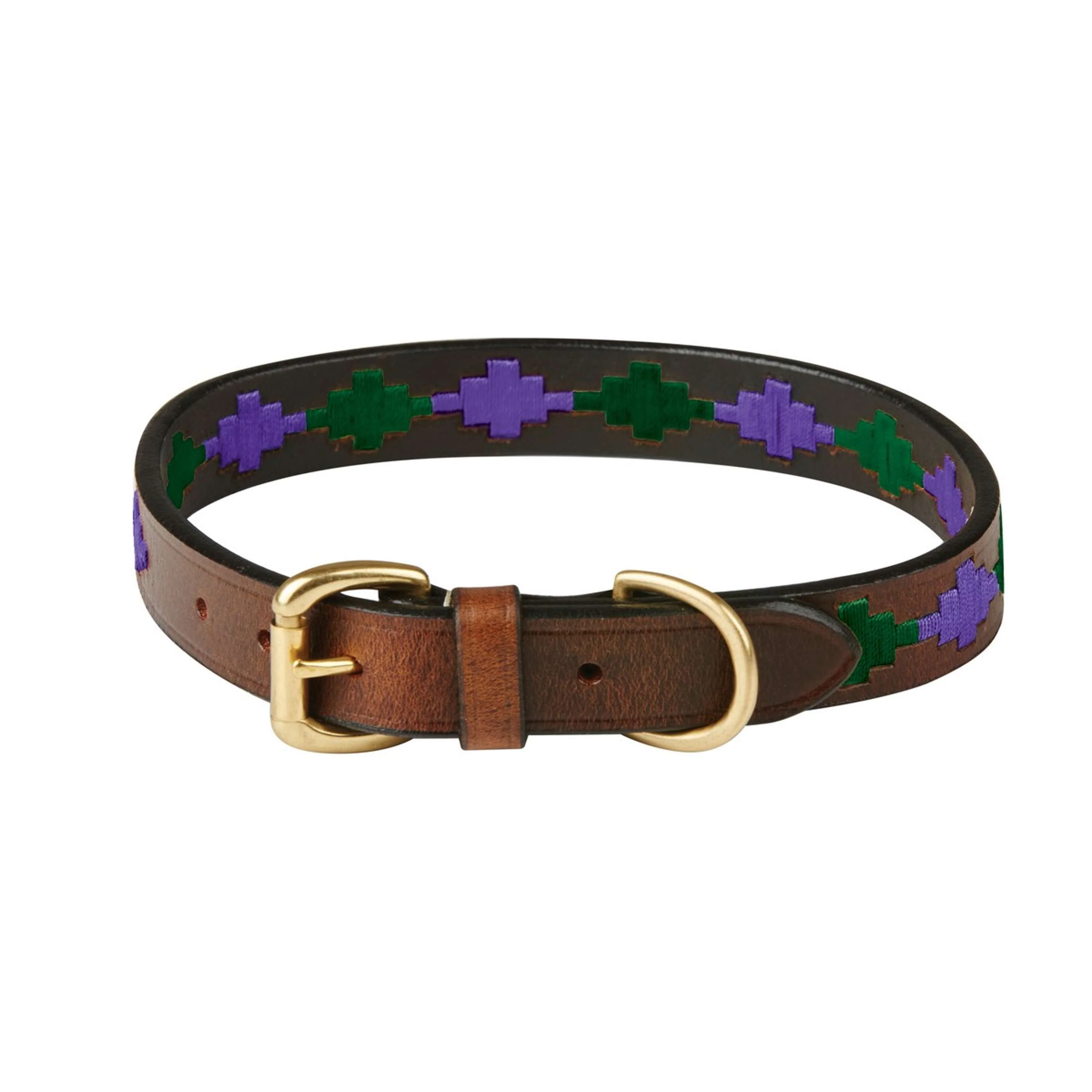 WeatherBeeta Collier Polo Cuir Beaufort/Brown/Purple/Teal