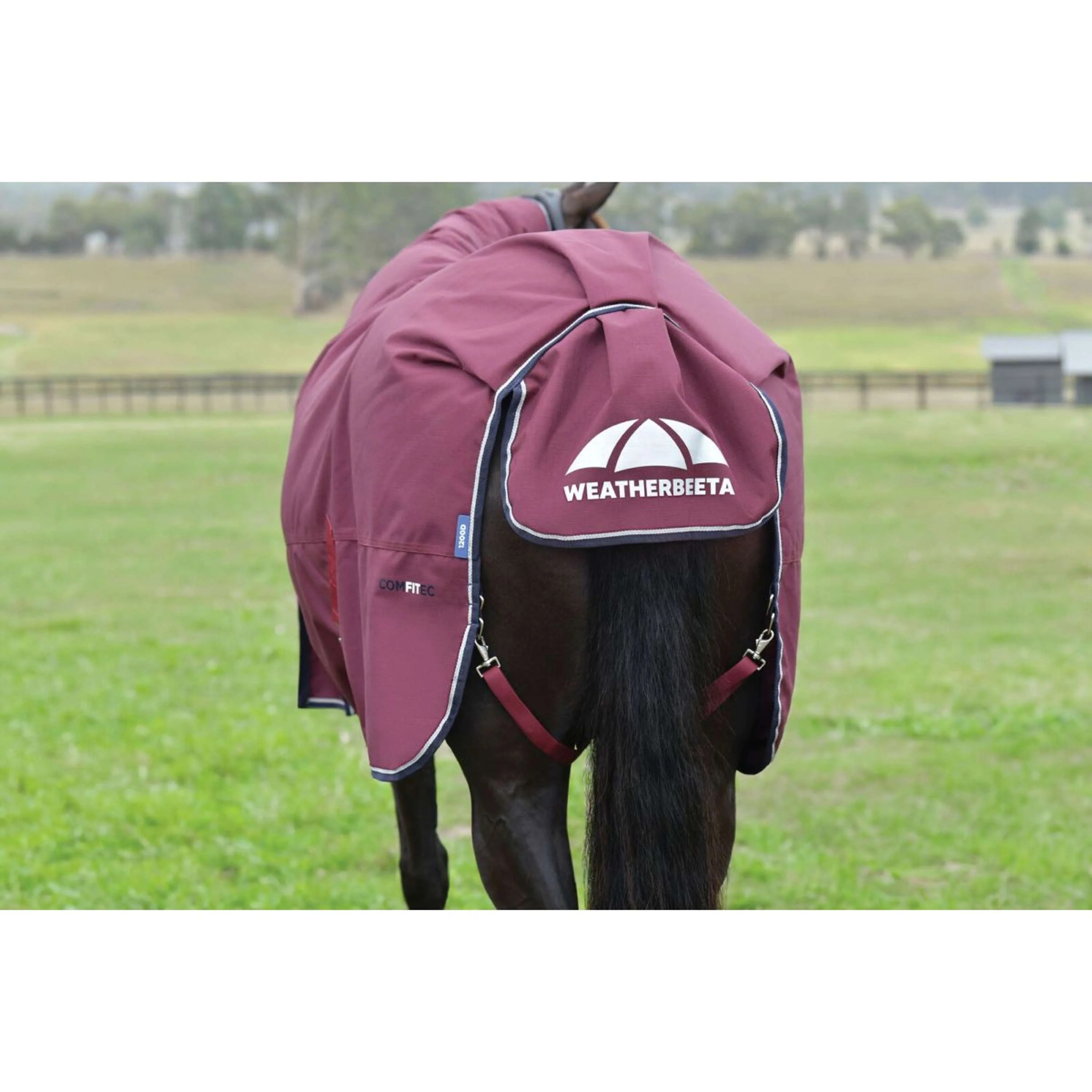 WeatherBeeta ComFiTec Essential Turnout Detach-A-Neck 220g Bourgogne/Marine - Image 11