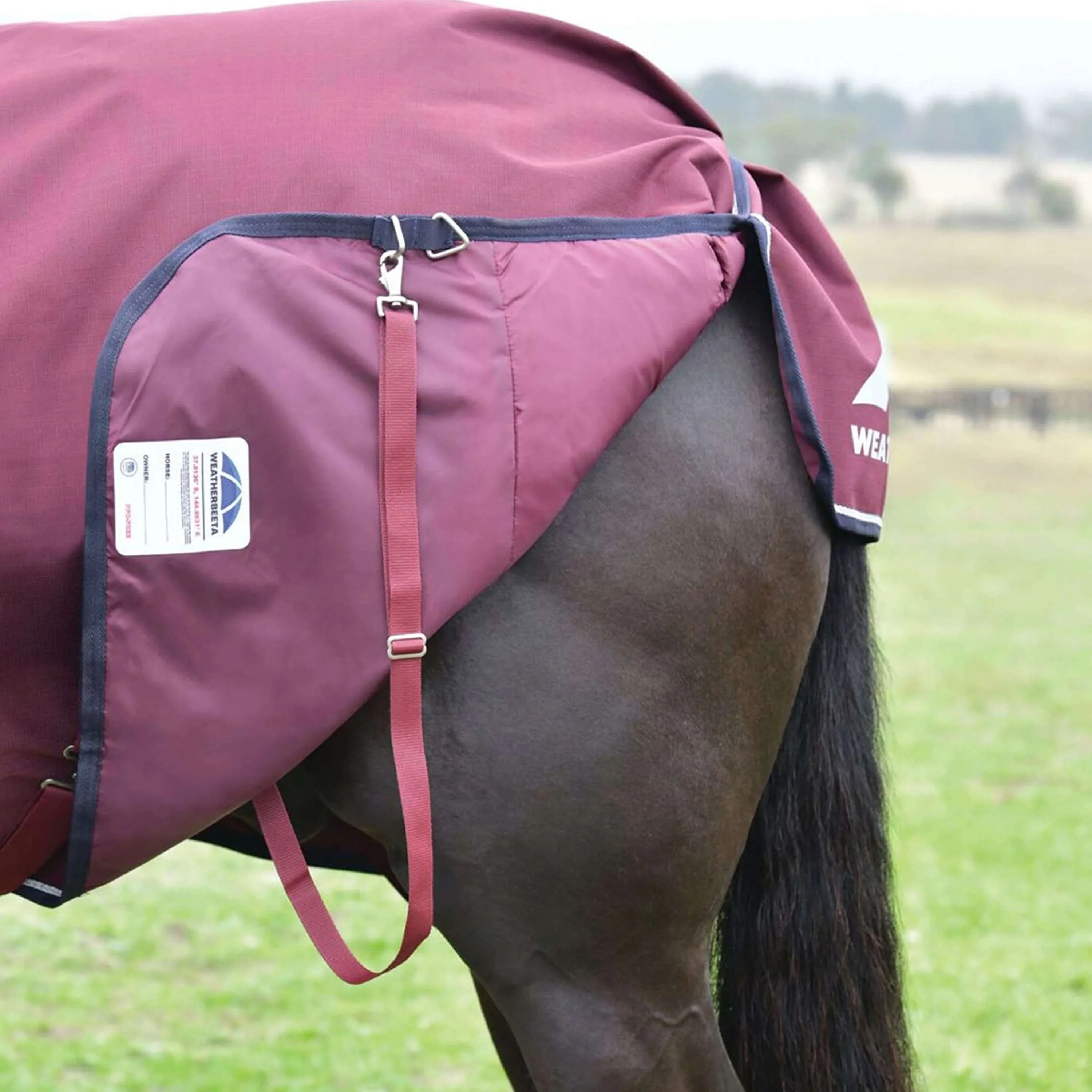 WeatherBeeta ComFiTec Essential Turnout Detach-A-Neck 50g Bourgogne/Marine - Image 10