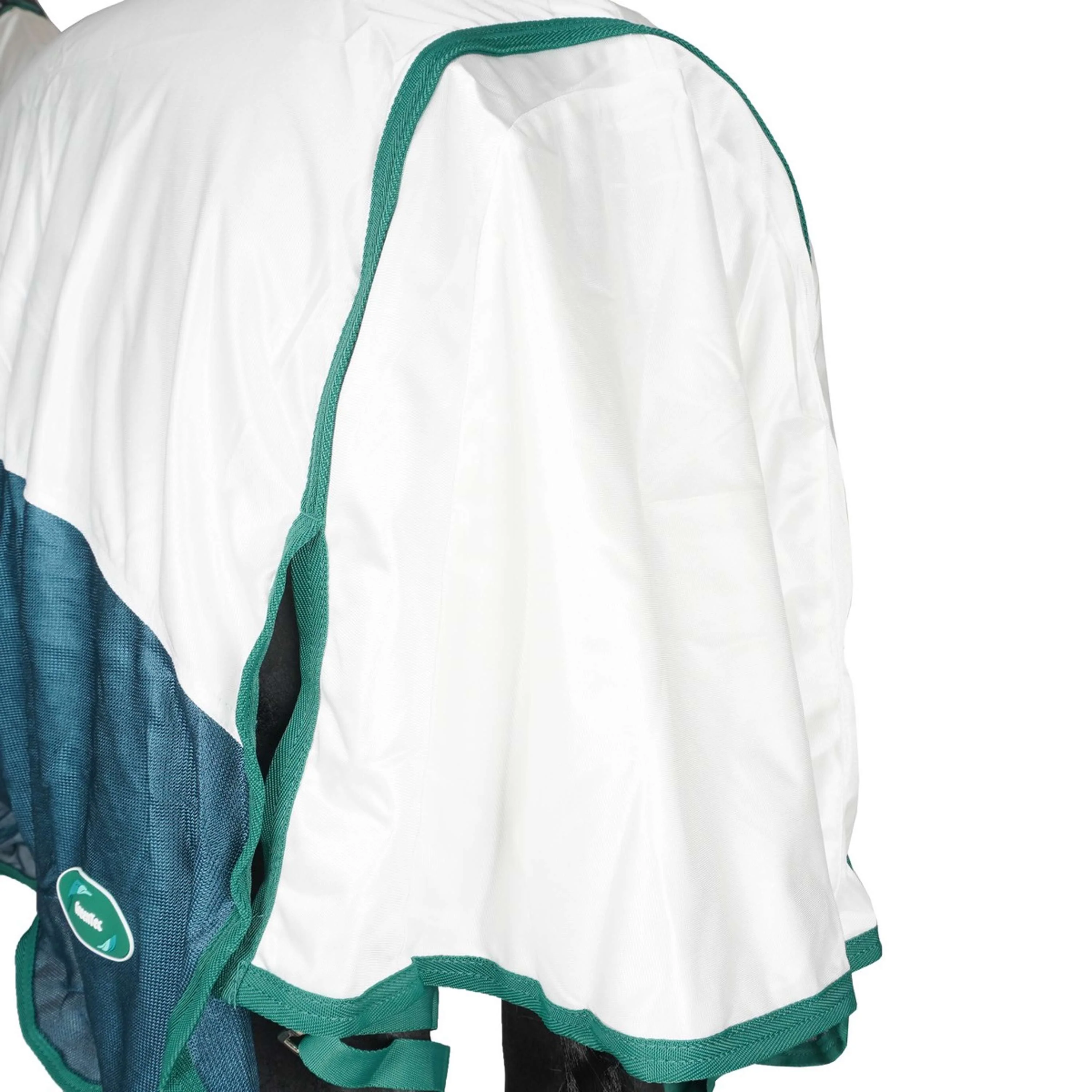 WeatherBeeta Couverture Anti-Mouches ComFiTec Green-Tec Airflow Mesh Combo Neck White/Dragonfly Blue - Image 10
