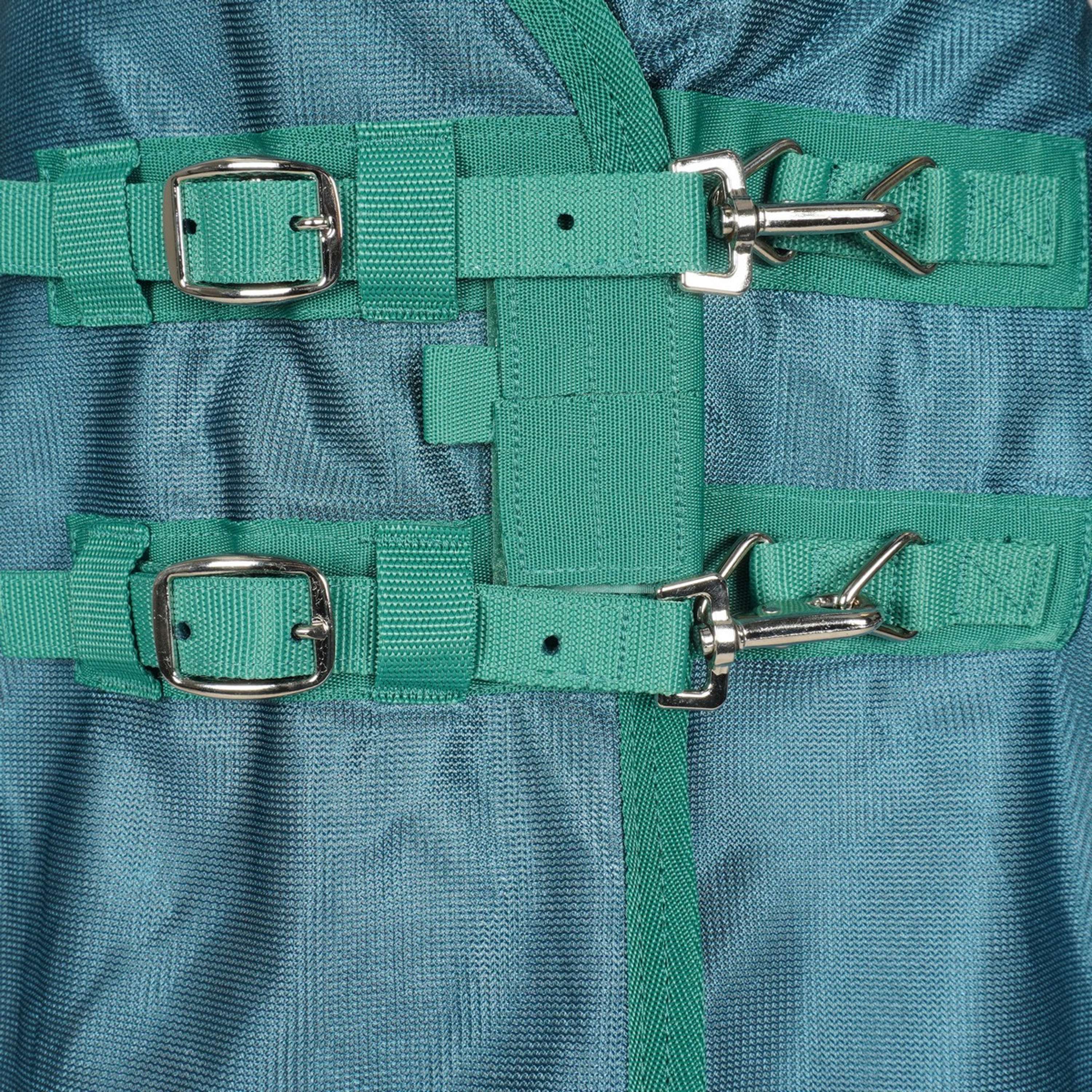 WeatherBeeta Couverture Anti-Mouches ComFiTec Green-Tec Airflow Mesh Combo Neck White/Dragonfly Blue - Image 3