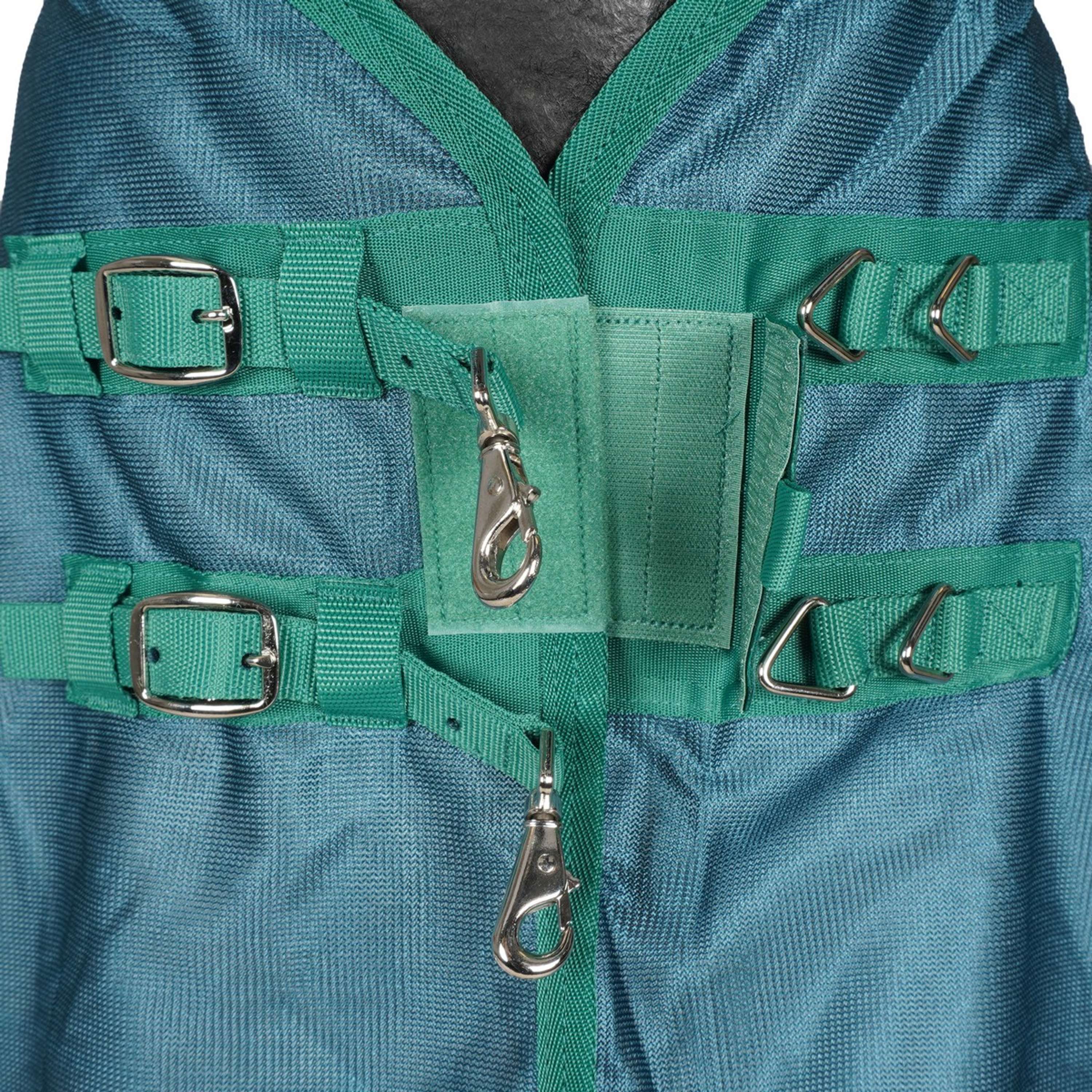 WeatherBeeta Couverture Anti-Mouches ComFiTec Green-Tec Airflow Mesh Combo Neck White/Dragonfly Blue - Image 4