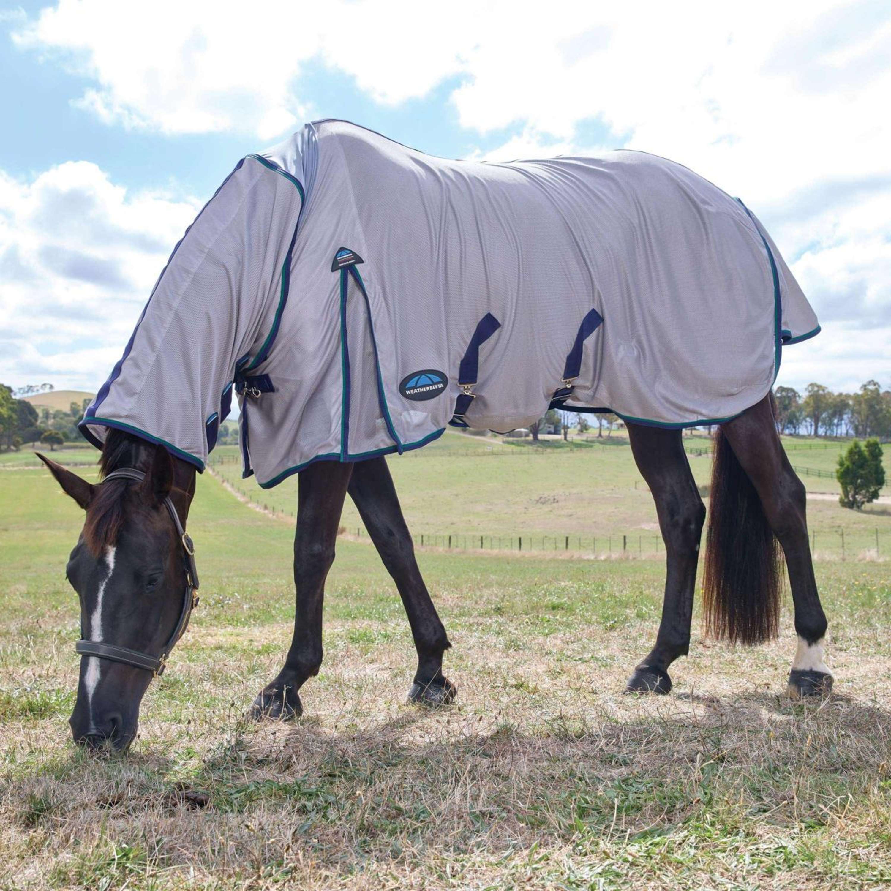 WeatherBeeta Couverture Anti-Mouches ComFiTec Zephyr Combo Grey/Navy/Forest Green - Image 2