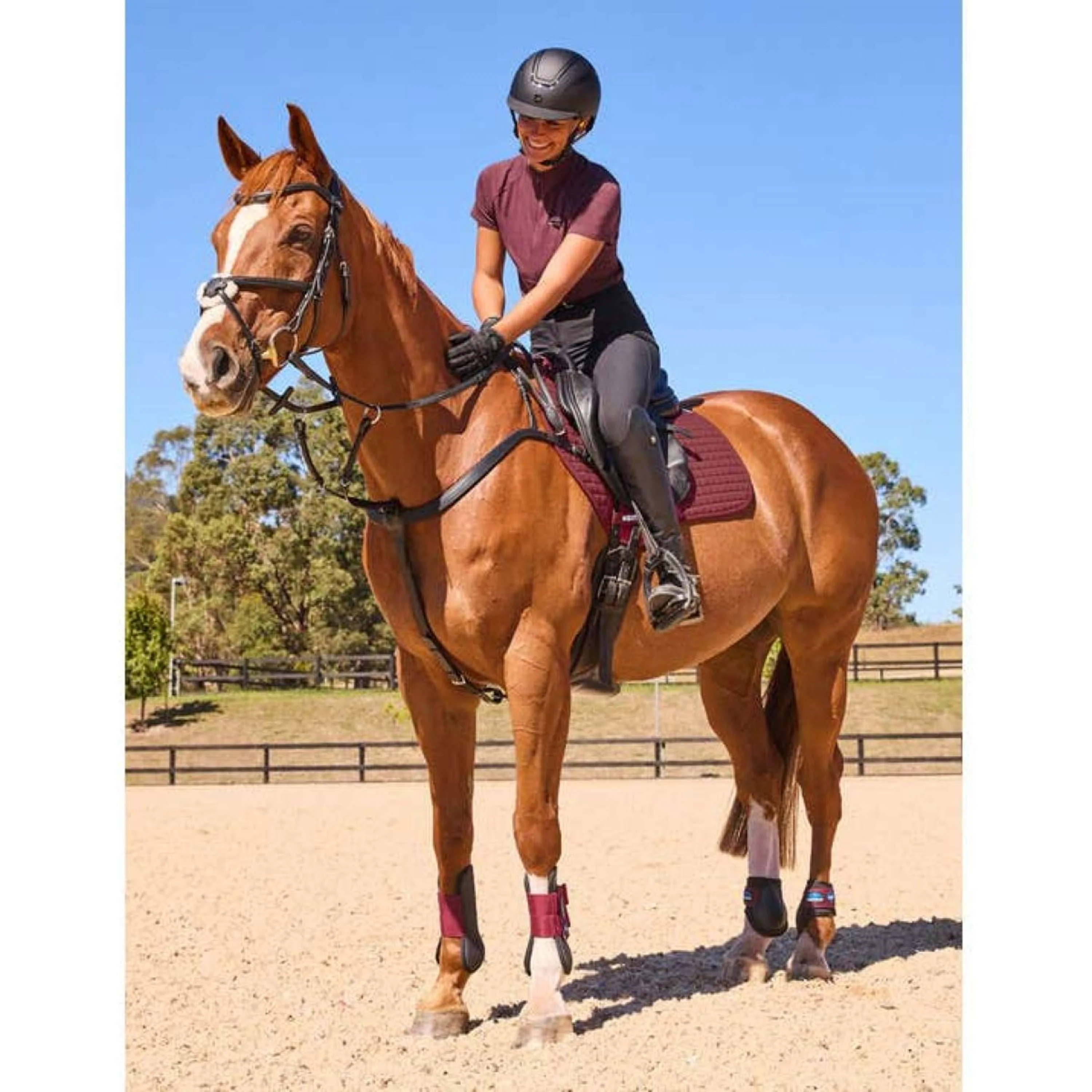 WeatherBeeta Tapis de Selle Prime Air-Tec de Saut Bordeaux - Image 3