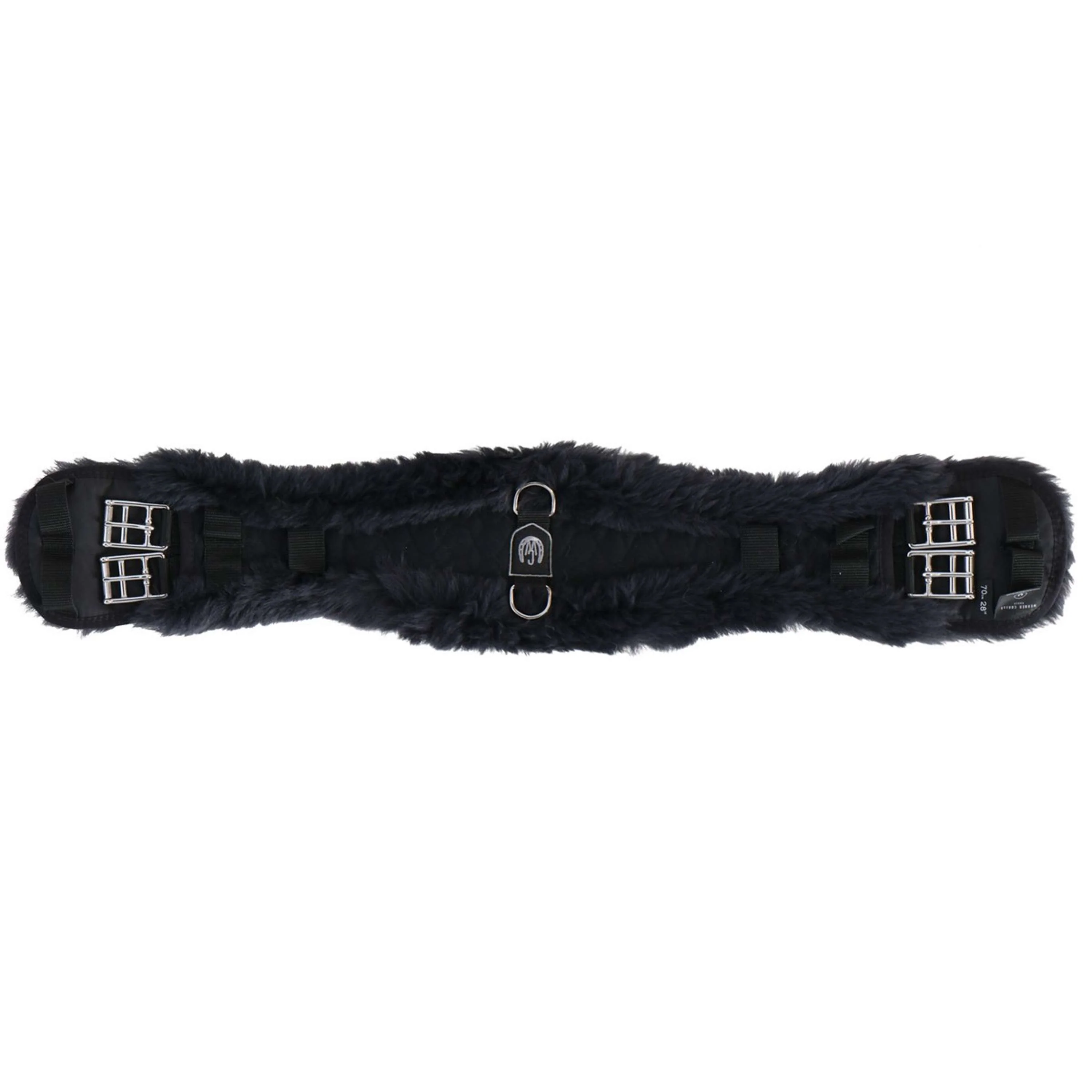 Werner Christ Sangle de Dressage Anatomic avec Fourrure Noir/Anthracite